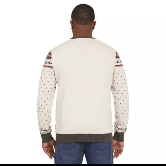 Lands' End Men’s Family Holiday pull over Sweater - Picture 2 of 5